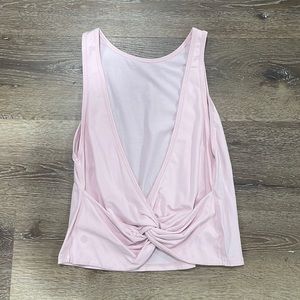 Lululemon pink deep V back tank top 4